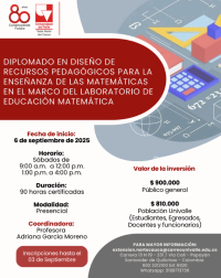 Diplomado en diseño de recursos pedagógicos para la enseñanza de las matemáticas en el marco del laboratorio de educación matemática